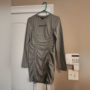 Fashion Nova gray baby girl large ladies dress